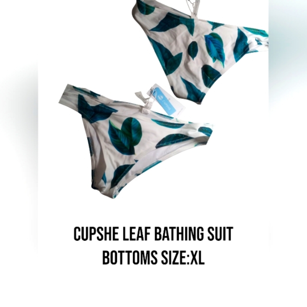Cupshe Leaf Print Bikini Bottoms